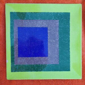 Josef Albers "Study for Homage to a Square" Ceramic Plate limited edition 12x12"